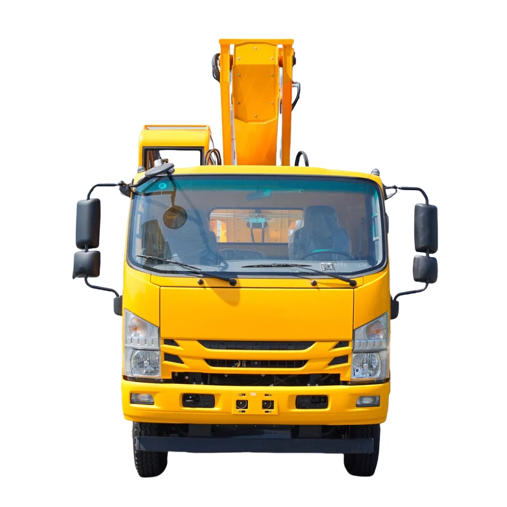 Excellent performance Isuzu 36 Meters telescopic boom bucket lift truck for maintenance and aerial work