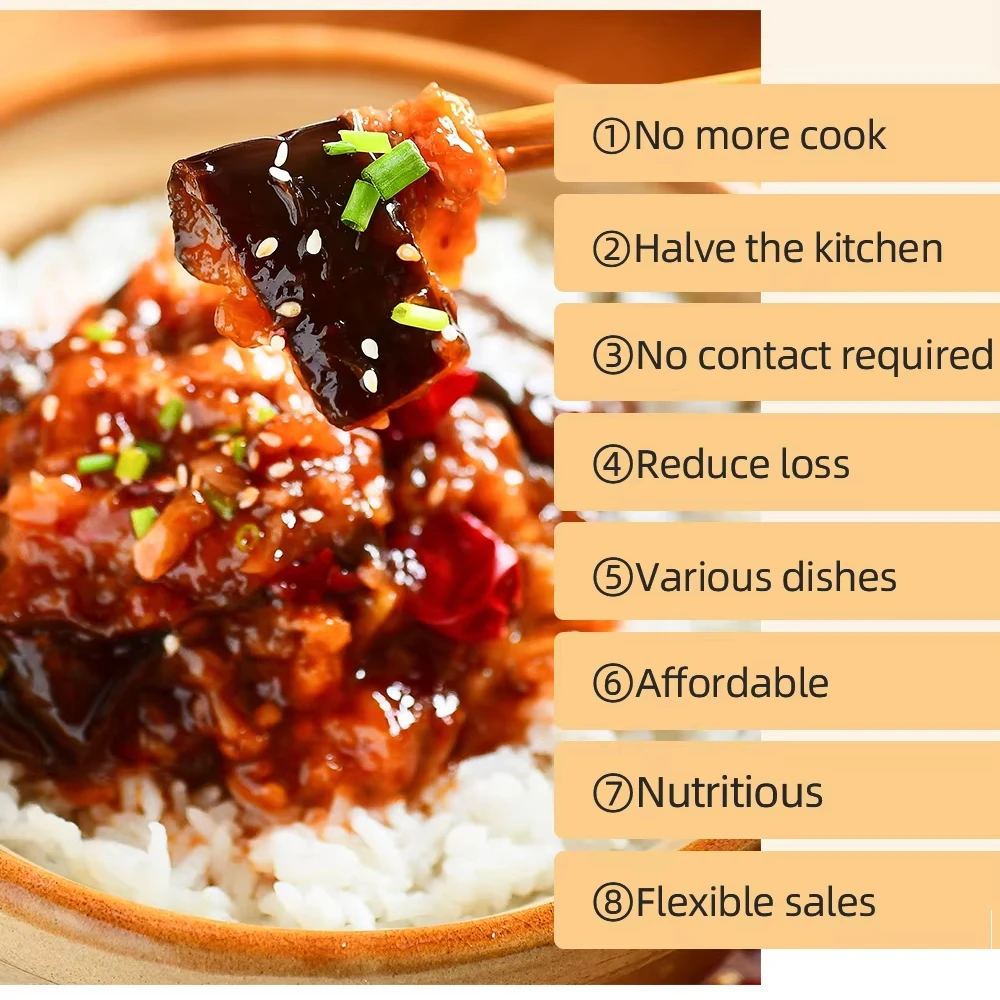 Strength factory high quality ready to cook food Sichuan flavor Frozen eggplant Suitable for take-out restaurants delicious