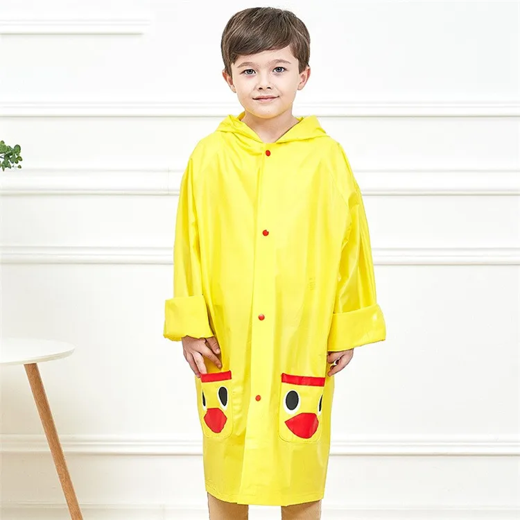 Good quality clear plastic children raincoat kids rain poncho 100% polyester  raincoat