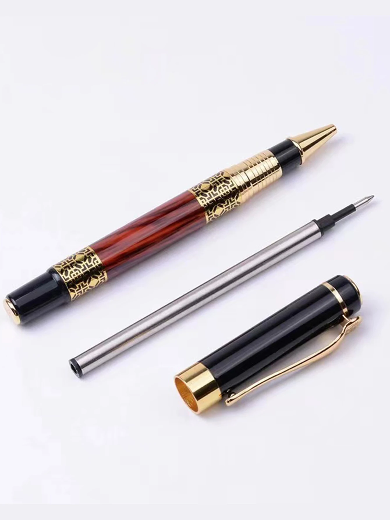 Chinese classical high-end business pen advertising promotional luxury metal roller pen custom logo gel pen