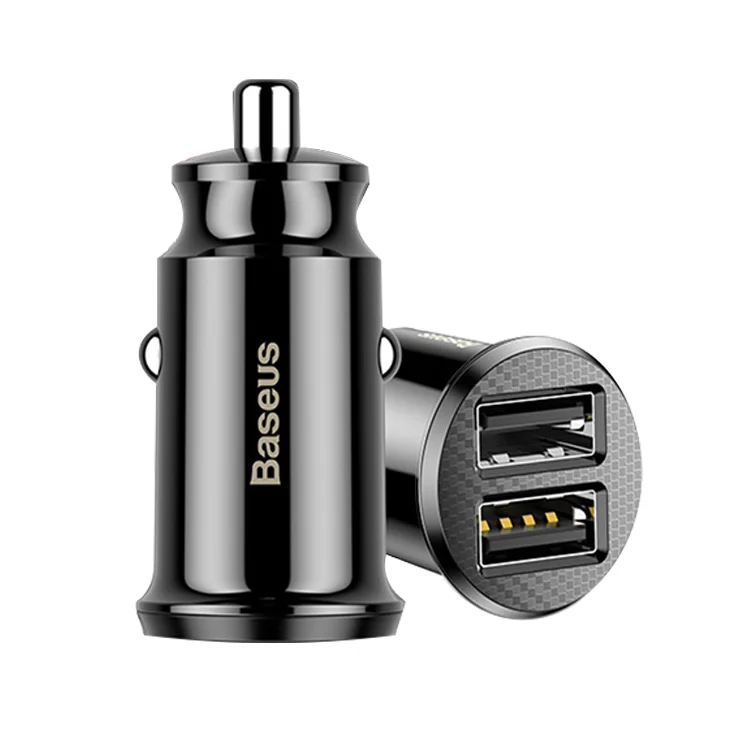 
Baseus Grain Mini Dual Usb 5V 3.1A Fast Charge Mini Usb Car Charger 