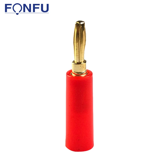 4mm Zinc alloy Male Shrouded Stackable Banana Plugs For Speaker Connector