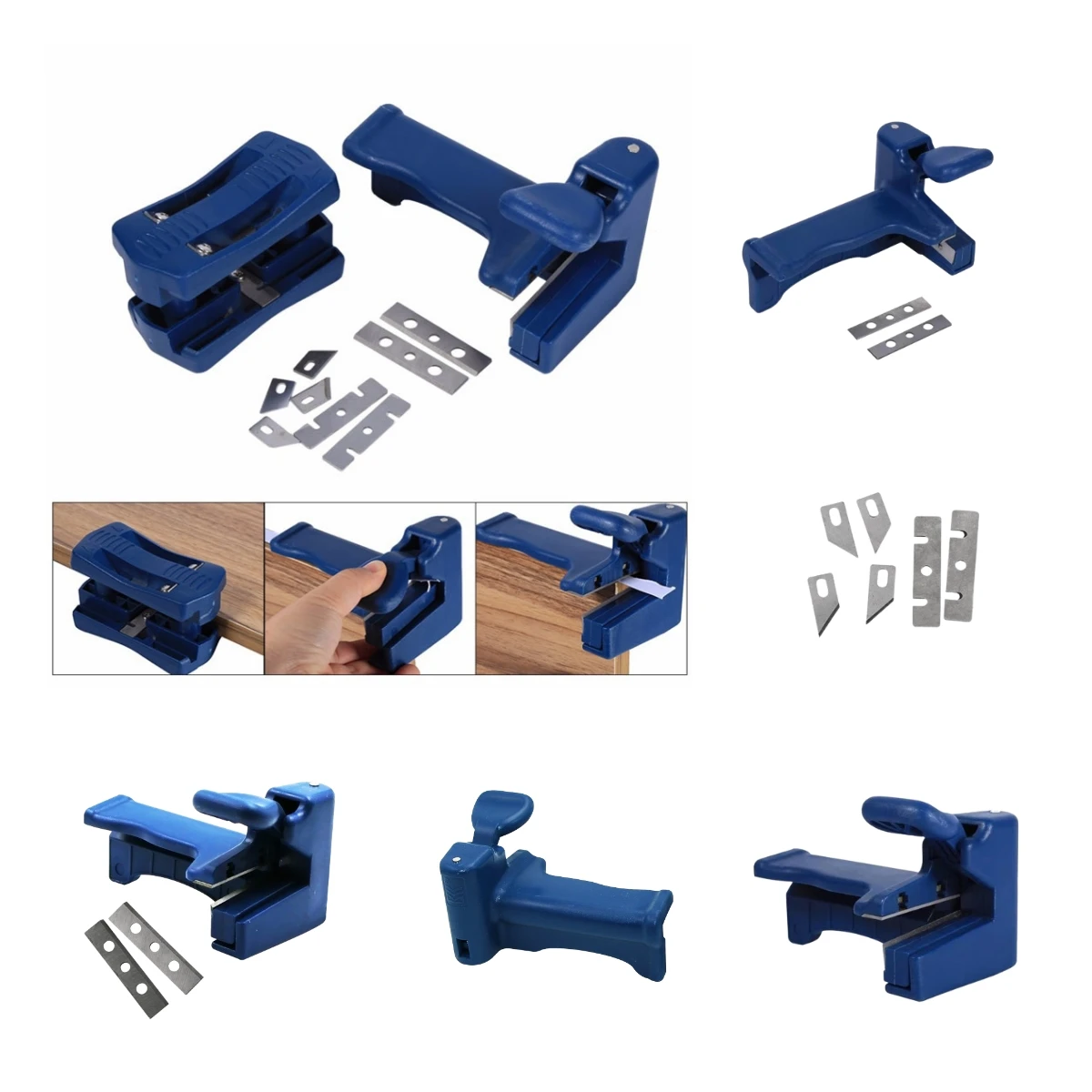 High Quality Manual Double Trimmer Banding Machine Set Wood Trimming Woodworking Tool for Deburring PVC Unpainted Board Scraper