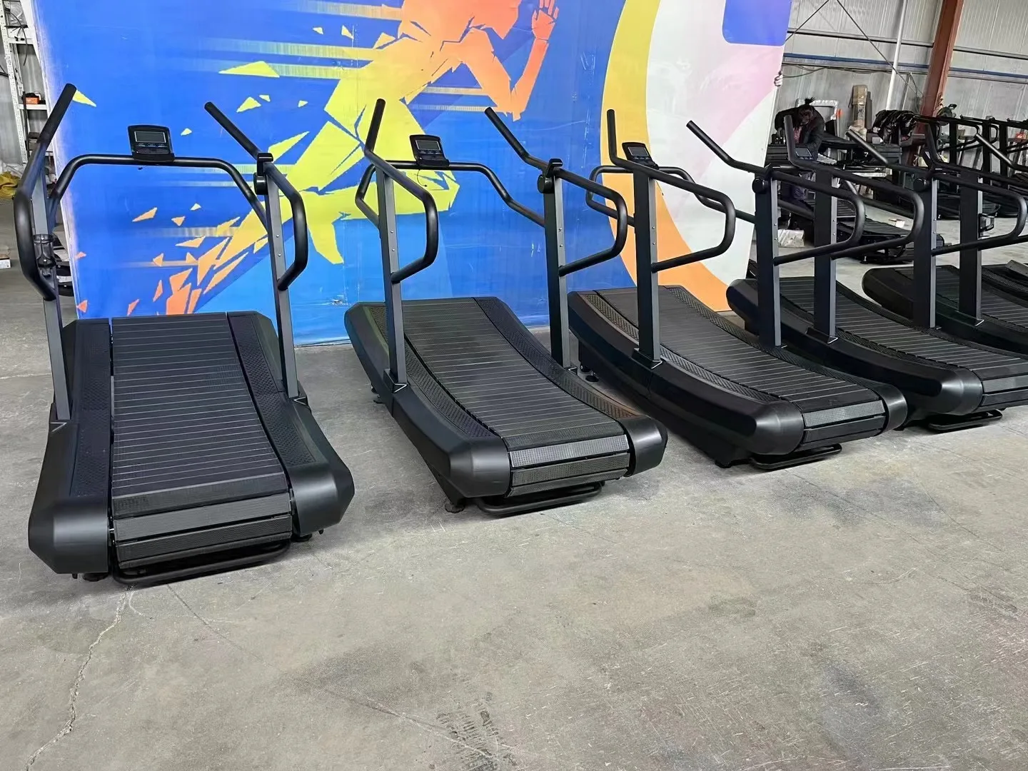 Cardio Machine Unpowered Air Runner Machine Woodway Curve Treadmill Manual Self-generating Fitness Commercial Curved Treadmill