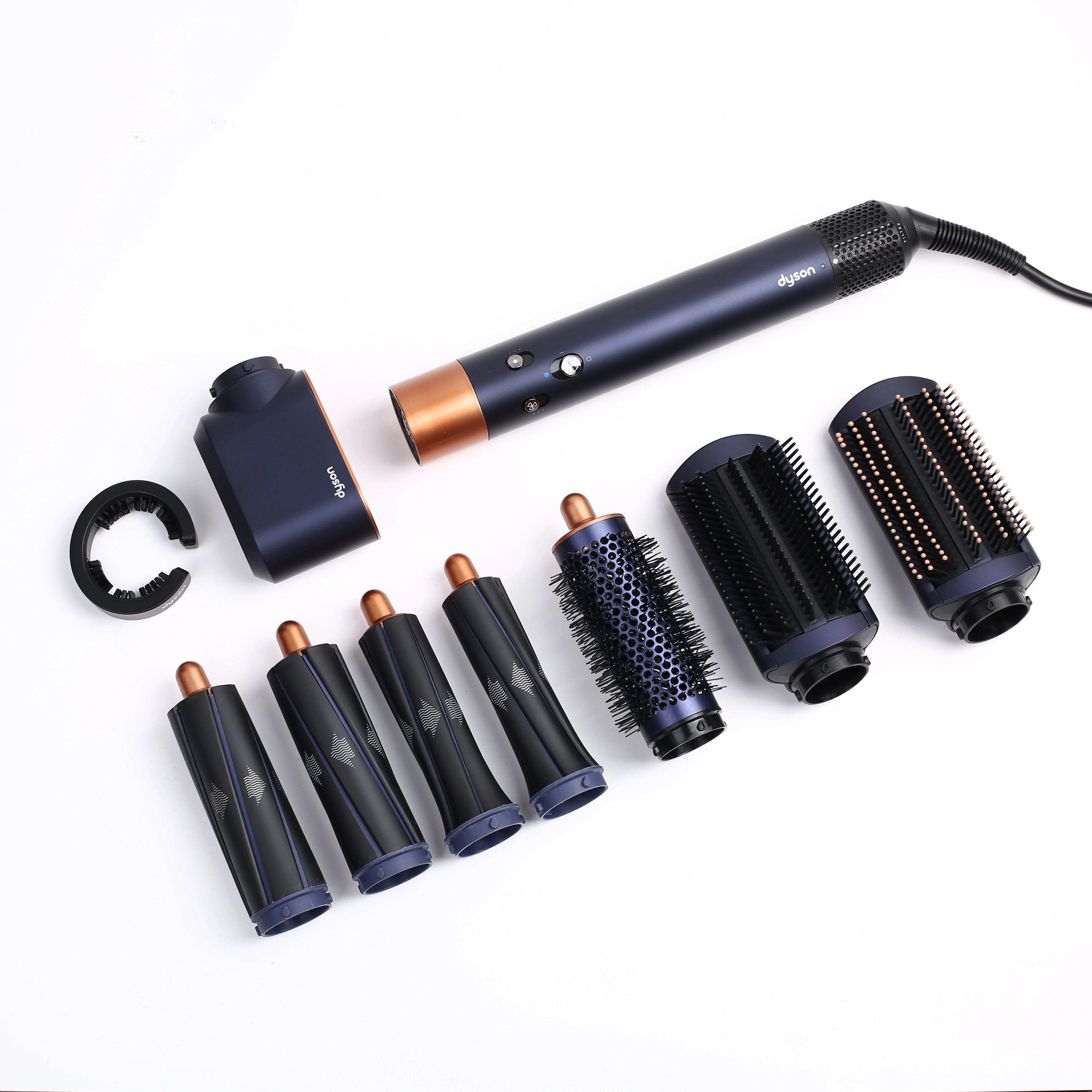 Limited Gift Edition Prussian Blue Salon Dysons Airwraps Air Wrap With Leather Case Cover For Dysons Airwraps Complete Styler