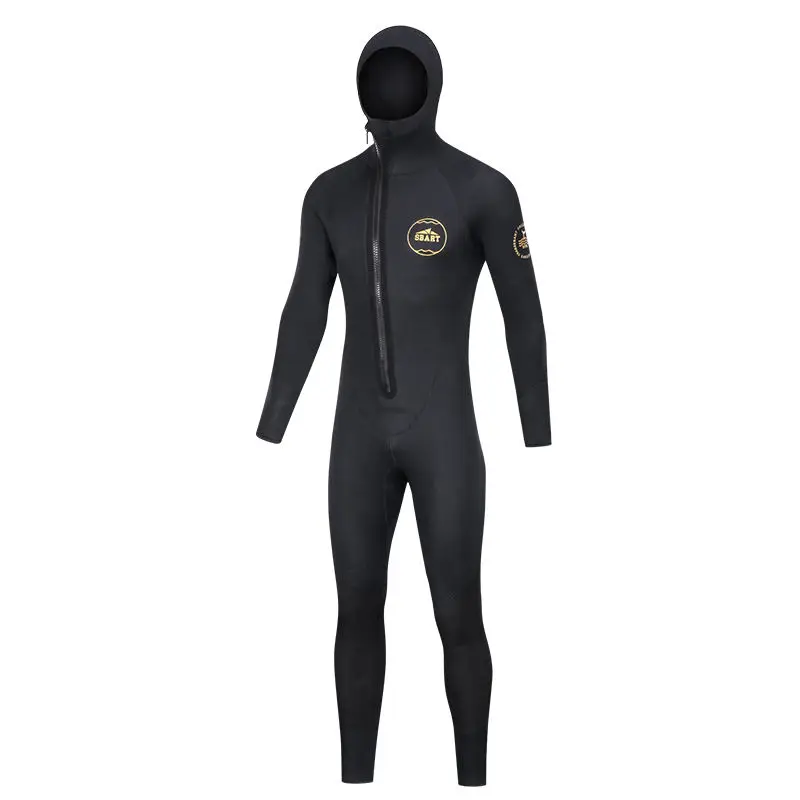 Quality Wholesale 2pcs Sets Spearfishing Diving Suit Neoprene Hooded Wet Suit Zipper Front 3mm 5mm 7mm Open Cell Wetsuit