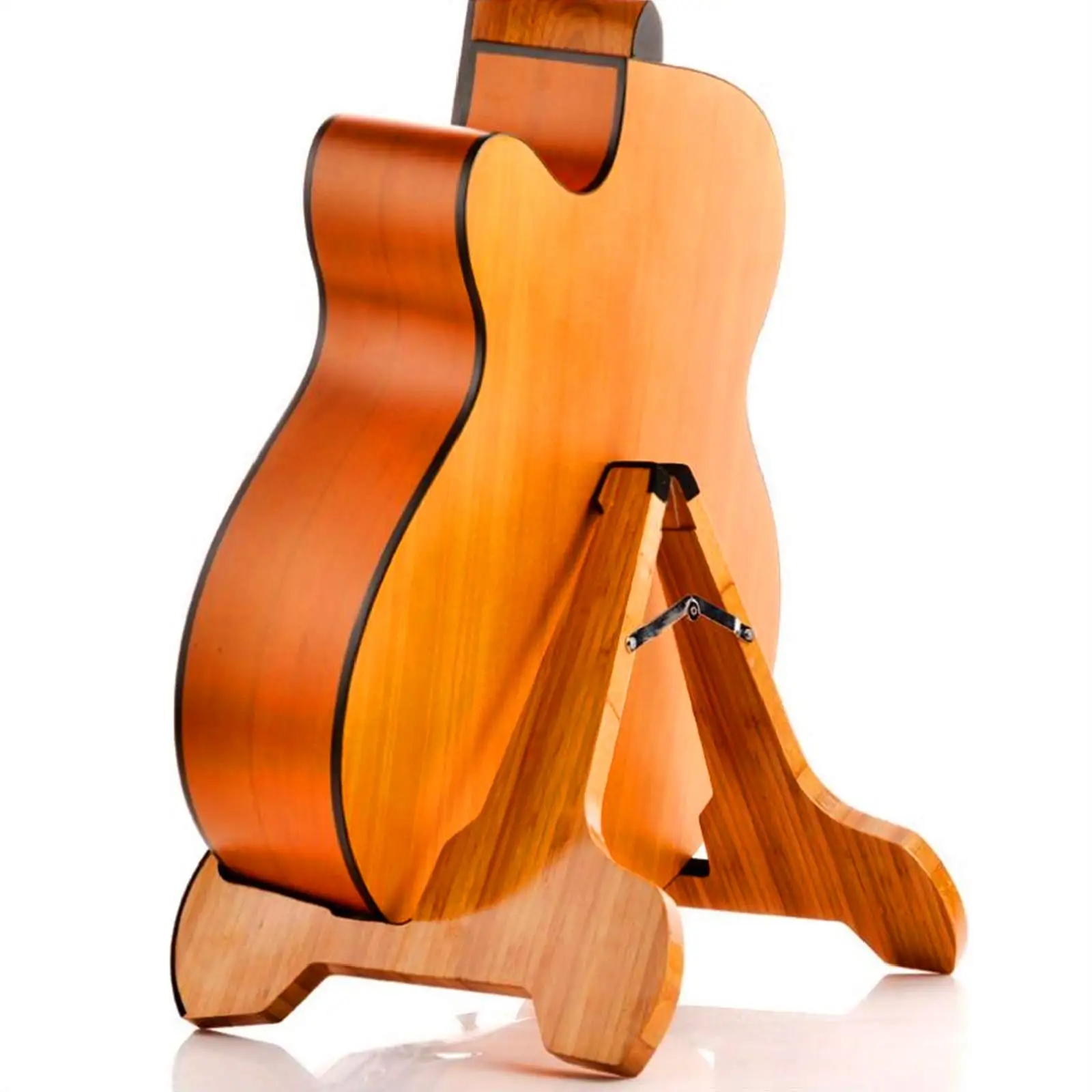 Bamboo Guitar Stand Tripod A-Frame Stand Universal For Acoustic And Bass Electric Guitars Folding Floor Stand Guitars Holder