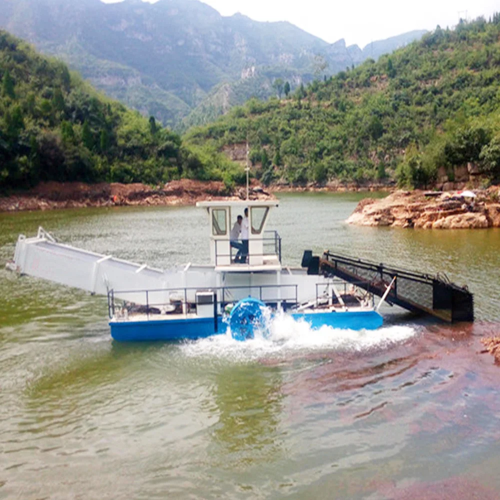 Full-automatic and Simple Operation Aquatic Weed Harvesting Machine for Sale