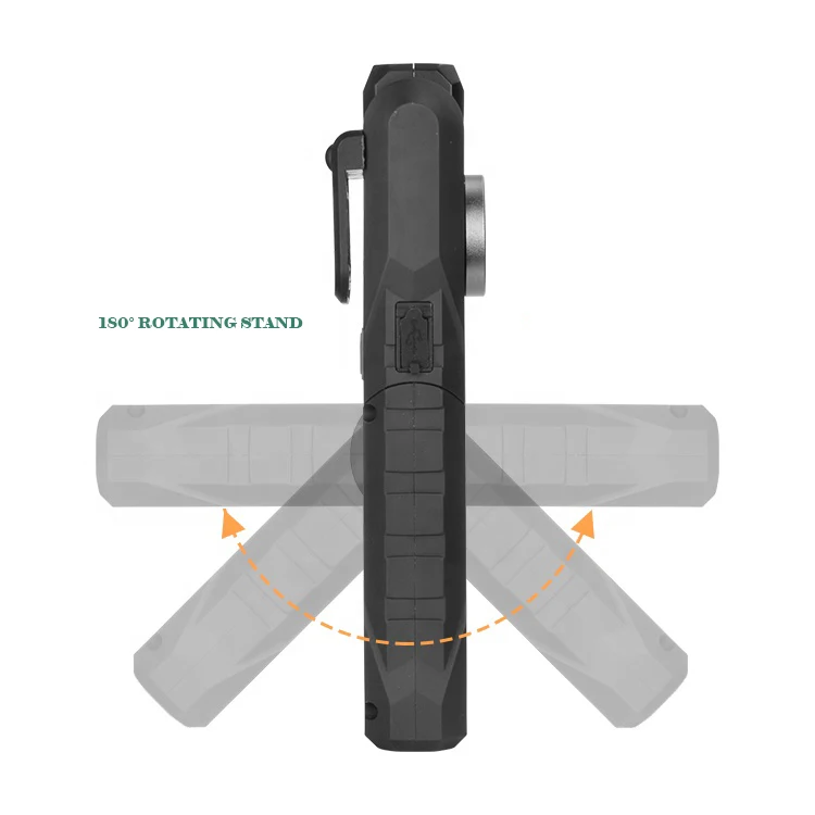 STARYNITE super bright led portable rechargeable round cob work light magnetic base with hook