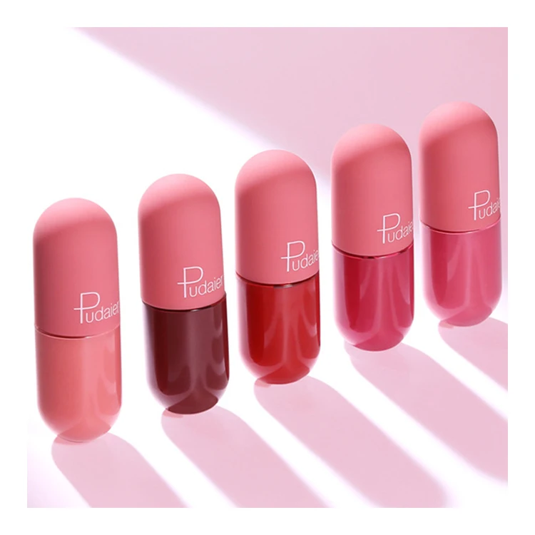 2022  Waterproof Nude Matte Glossy Sexy Red cosmetics Lip Tint Vegan mini pill lipstick sets