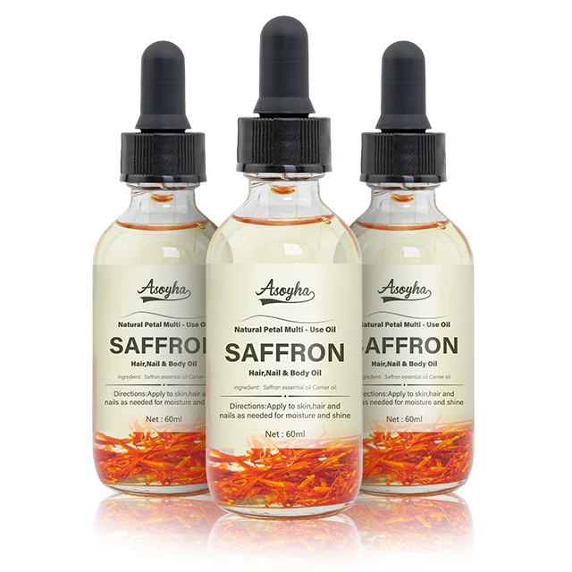 Private Label 100% Pure Natural Essential Oil Saffron Petal Multi Use Oil For Face Body And Hair