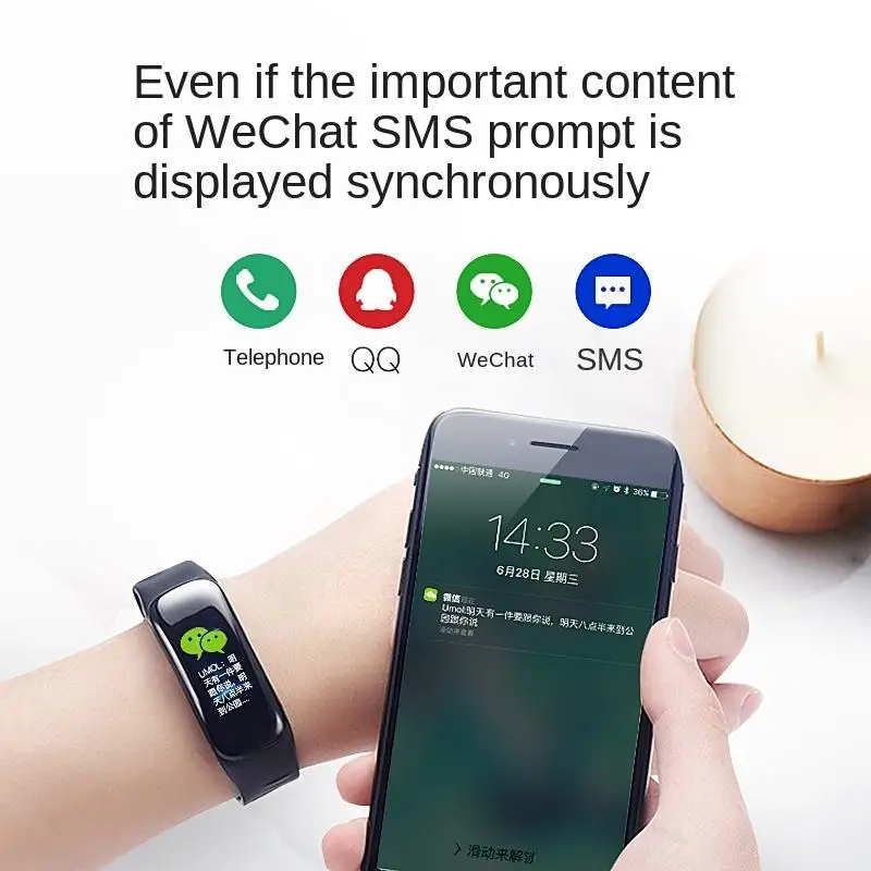 Multifunction Heart rate detection wristband bp monitor bracket sports smart watch