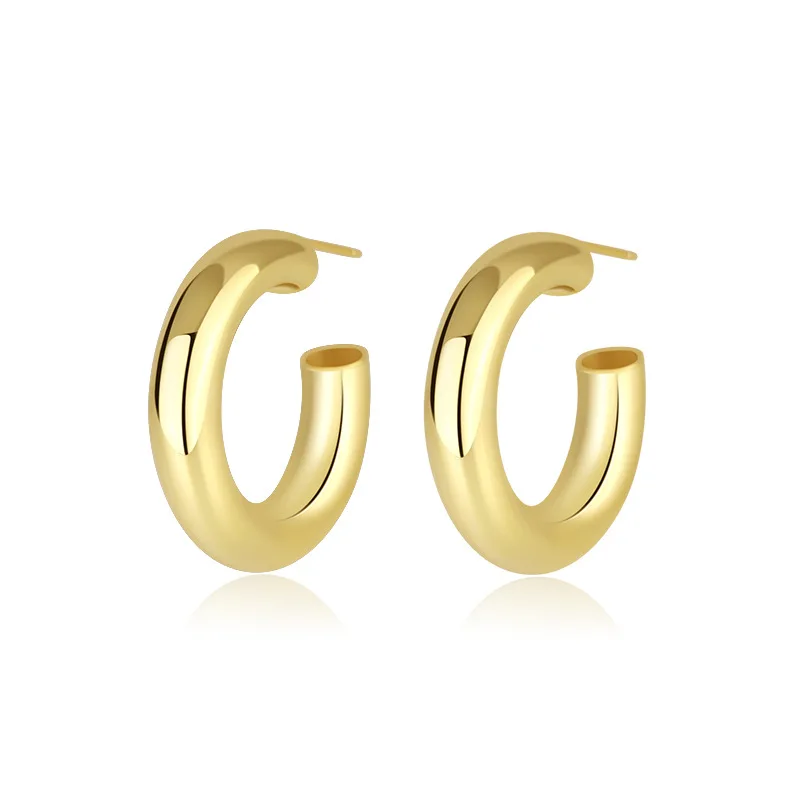 Wholesale Earrings Necklace S Shaped 925 Sterling Silver Safety Pin Women Men Genuine Solid Cubic Zirconia Round Stud