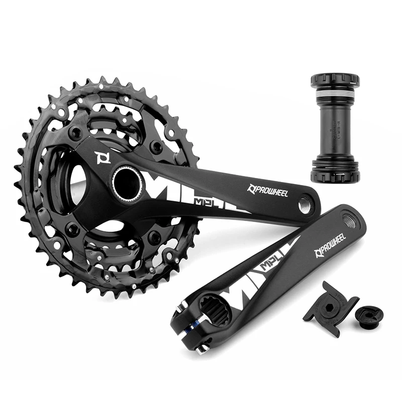 PROWHEEL Mountain Bike Crankset 3*9S 10S 11S 170MM Crank Arm 24-32-42T Sprocket with Bottom Bracket BB MTB Bicycle Part Crankset