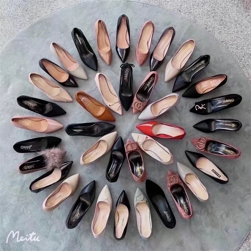 WD9142 woman high heels made in China stock shoes high quality 2021 fashion