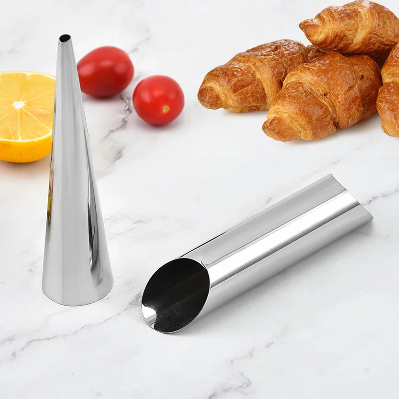 15 pcs Non-stick Stainless Steel Baking Cones Pastry Roll Horn Croissant Mold Cream Cannoli Tubes