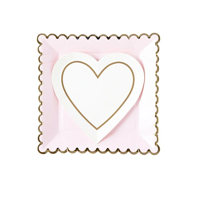 Custom Design eco-friendly disposable tableware happy birthday party supplies decor party paper plate