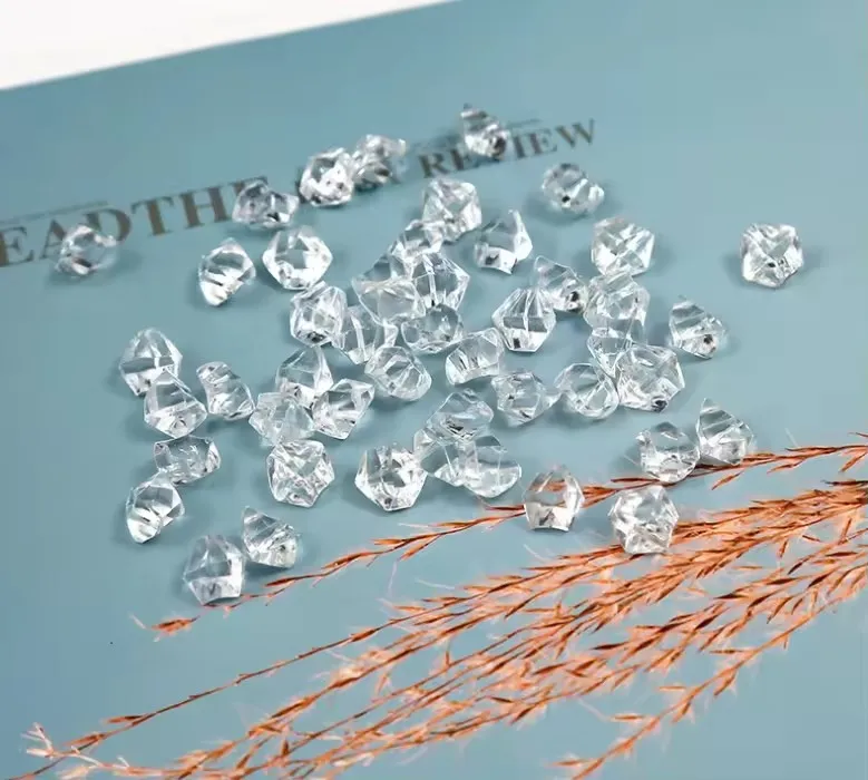 10mm 15mm 20mm 25mm 30mm Mini Artificial Diamond Ice Cubes Acrylic Plastic Ice Cube For Bar Party Wedding Photography Props