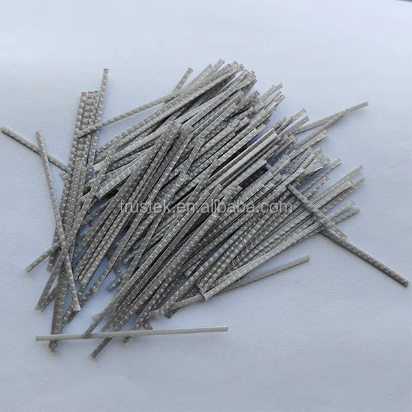 Waterproof Material Polypropylene Fiber48 mm Embossed PP Macro Synthetic Polypropylene Short Fiber for Sale