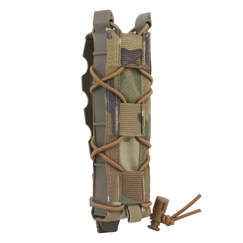 Tactical Molle Tiger Type Long Magazine Pouch 9mm Single Fast Mag Holder For Hunting  Accessories