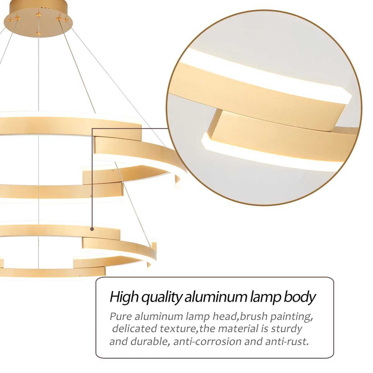 Nordic Style 2-Ring Cross-Set Pendant Light LED Acrylic Aluminum Hotel & Home Chandelier for Restaurant & Office Decor