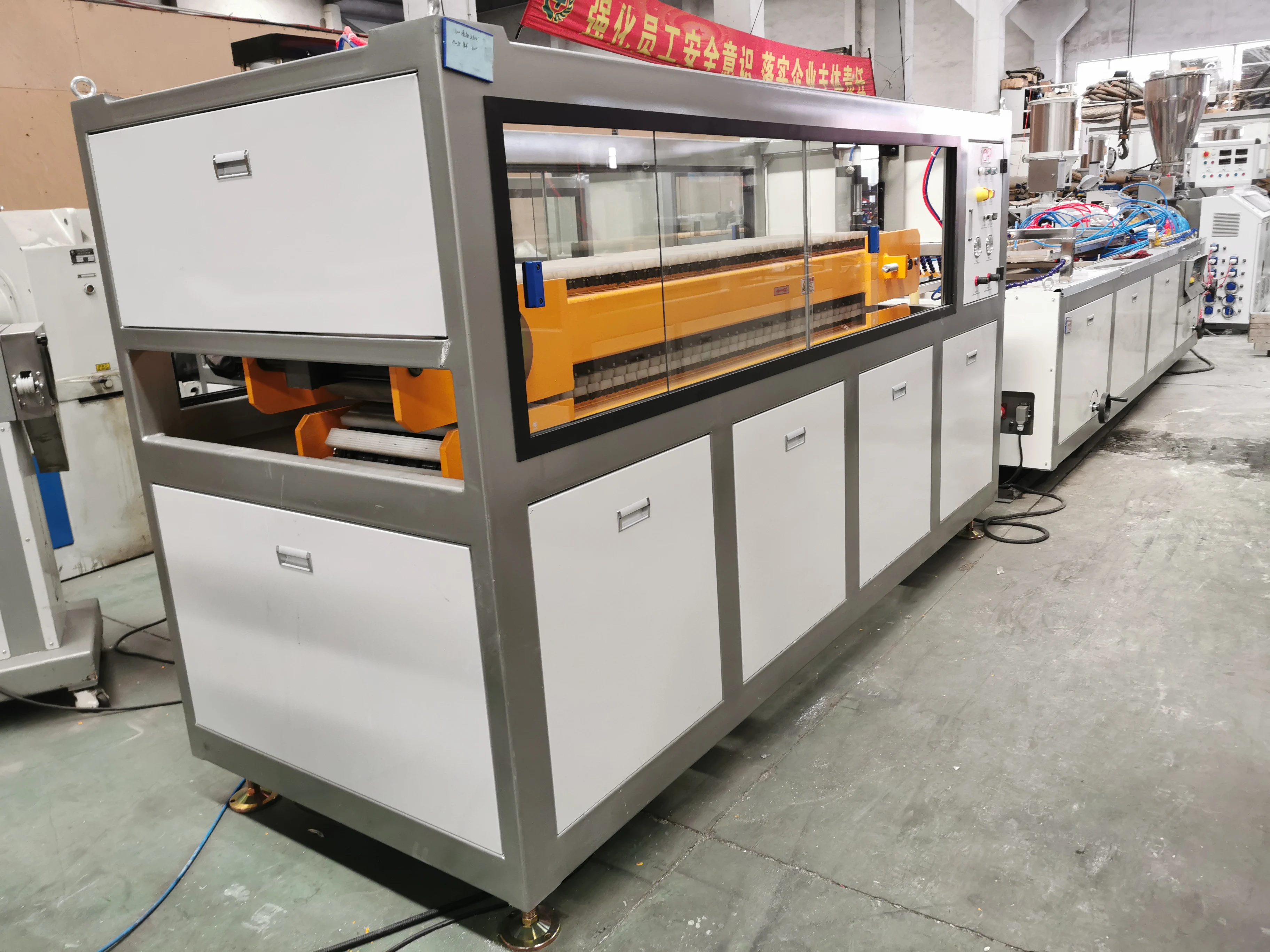 Plastic vinyl ceilings decorative ceiling panel making machine/ PVC ceiling roof tile wall board extruder machine line