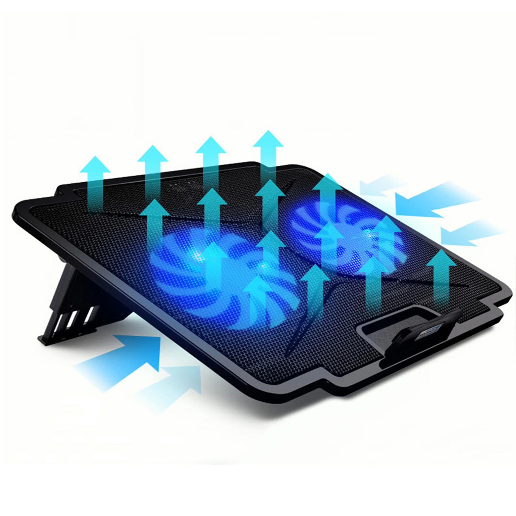 Factory Directly Sell Laptop Stand Fan Universal Notebook Cooler Usb Double Fans Portable Foldable Cheap Laptop Cooling Pads