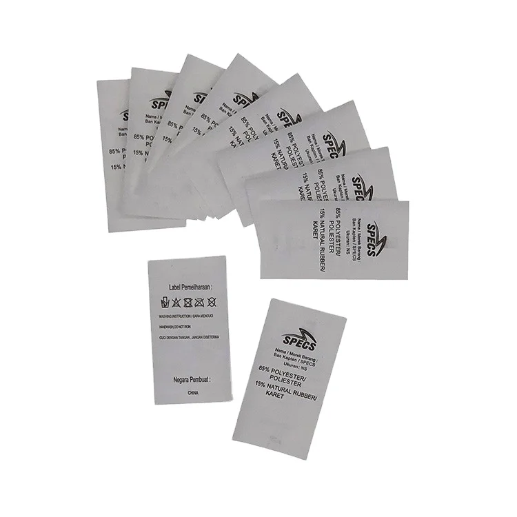 Print polyester washing instructions care label for clothing