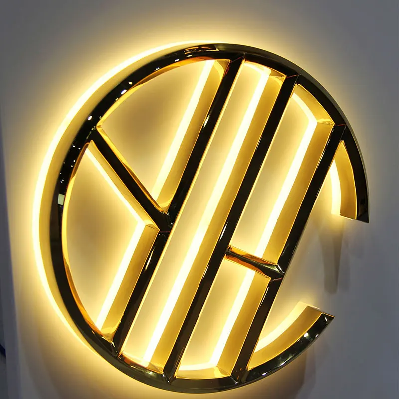 Denison jewelry custom wall 3d logo business store signs indoor acrylic frame backlit led light box sign