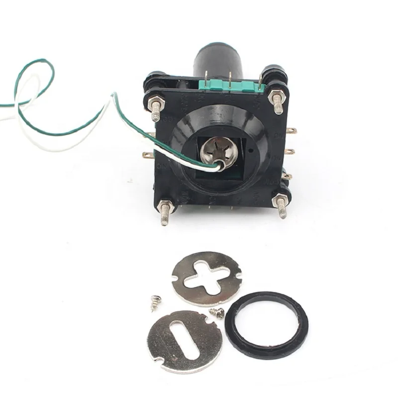 Hongkai Master Monolever Joystick Switches with Push Button 2 4 8 Way Reset Momentary Toggle Cross Rocker Switches SCV4-YQ-05R2G