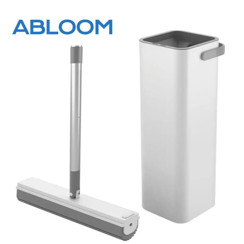  Abloom China Factory Wholesale Squeeze Dry Mops Cleaning Floor Mop PVA Sponge with Bucket Set