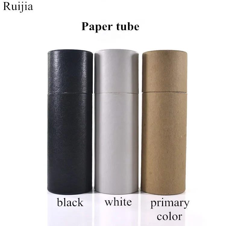 
High quality paper boxes 10ml 15ml 20ml 30ml 50ml 100ml solid material white black brown kraft paper tube 