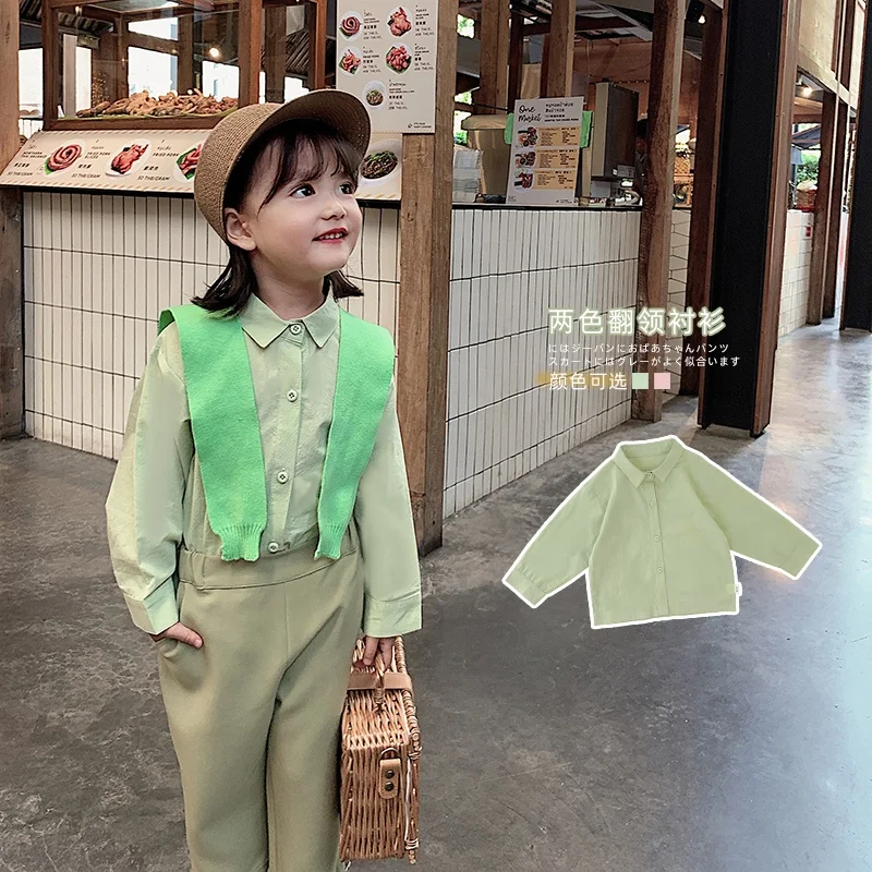 custom Korean style fashion top spring RTS  child blouse kids girl long sleeve shirt