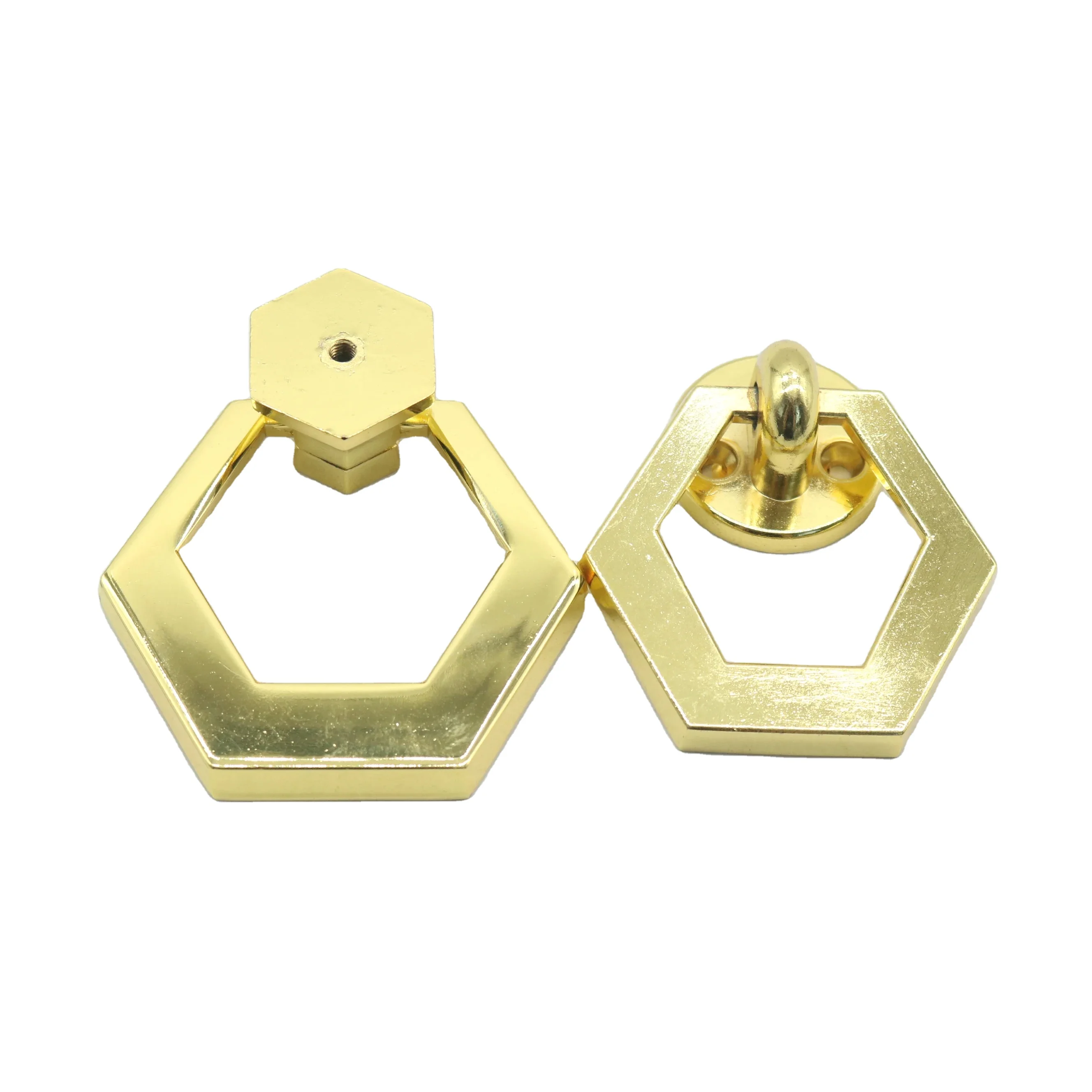 Popular Style Furniture Door Handles&Knobs Wholesale New Hexagon Decorative Handle For Cabinet Luxury Kitchen Cupboard Pull