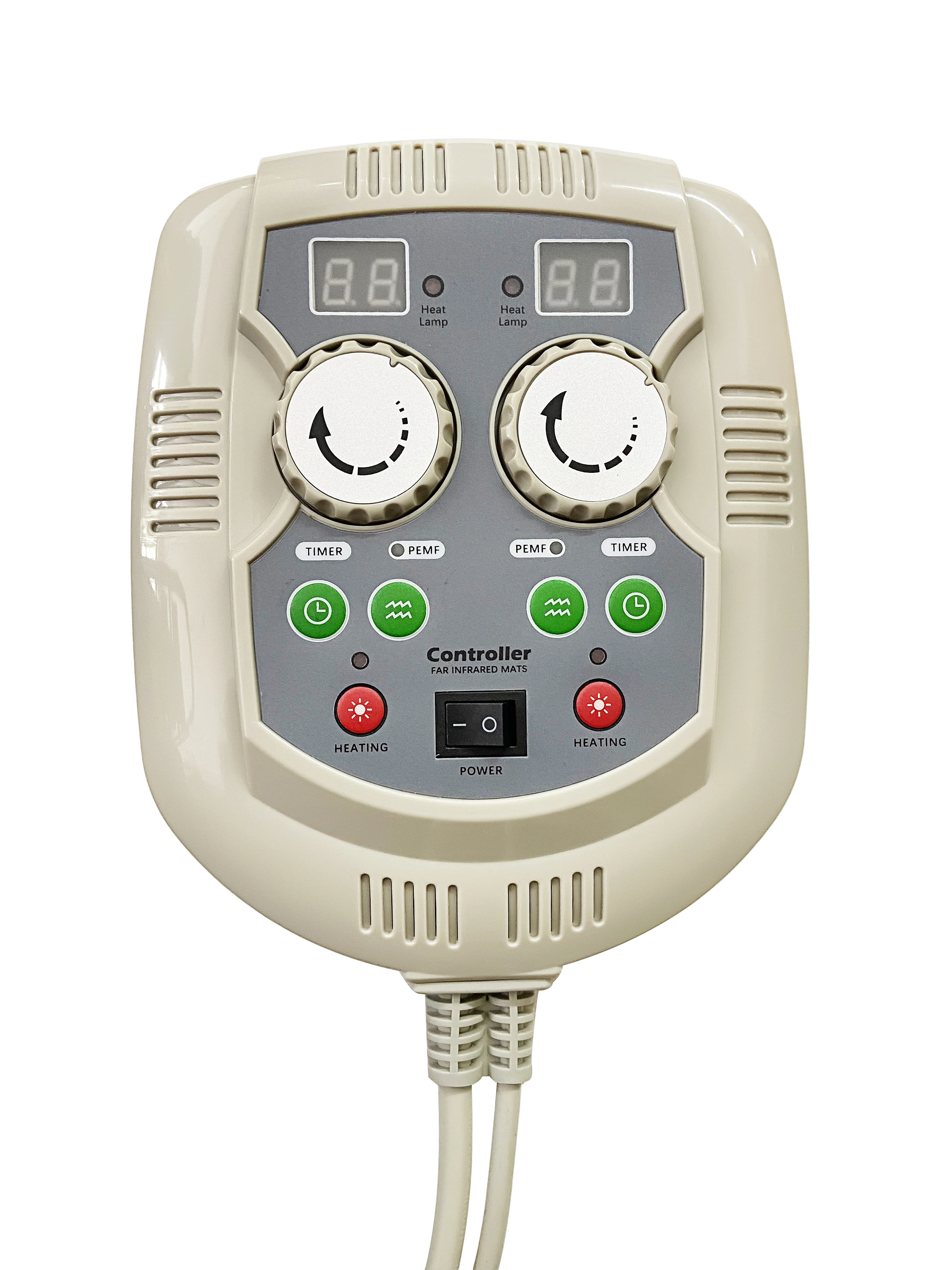 Fanocare Design B20N Type Easy to Operate Heating Pad Massage Mattress, Thermal Pillow, PEMF Biophoton Light Function Controller