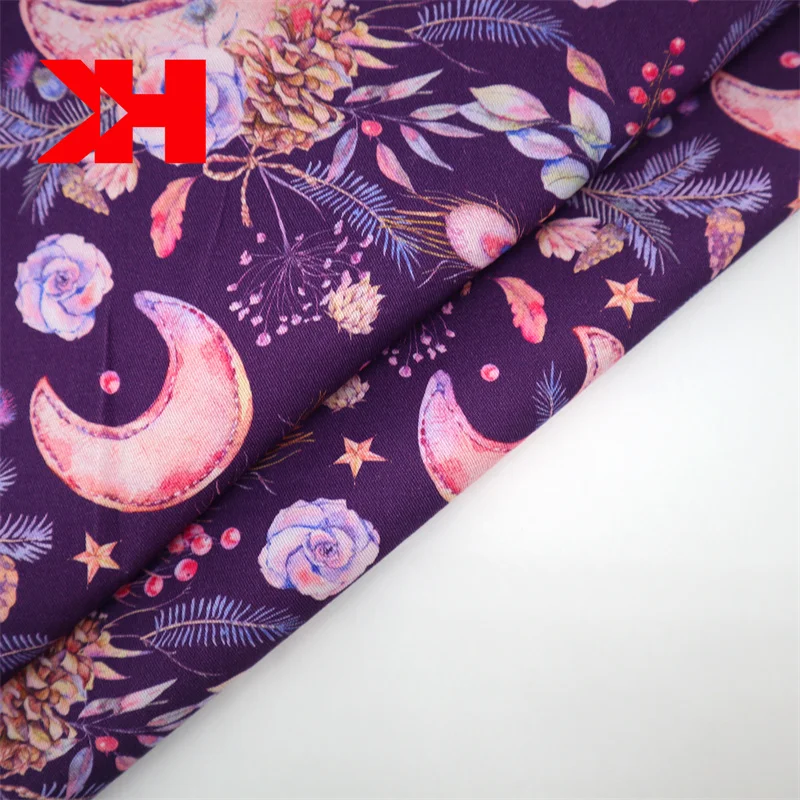 Kahn on time delivery moon print organic cotton shirting fabrics sale