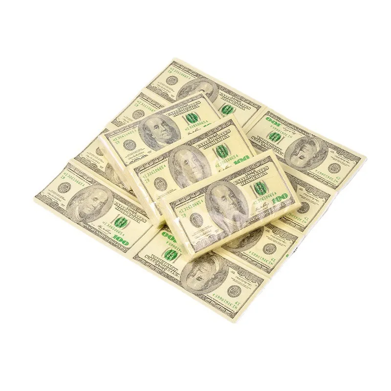 Money Customized High Quality Custom Party Dollar Bill Money Pocket Decorative Paper Napkins