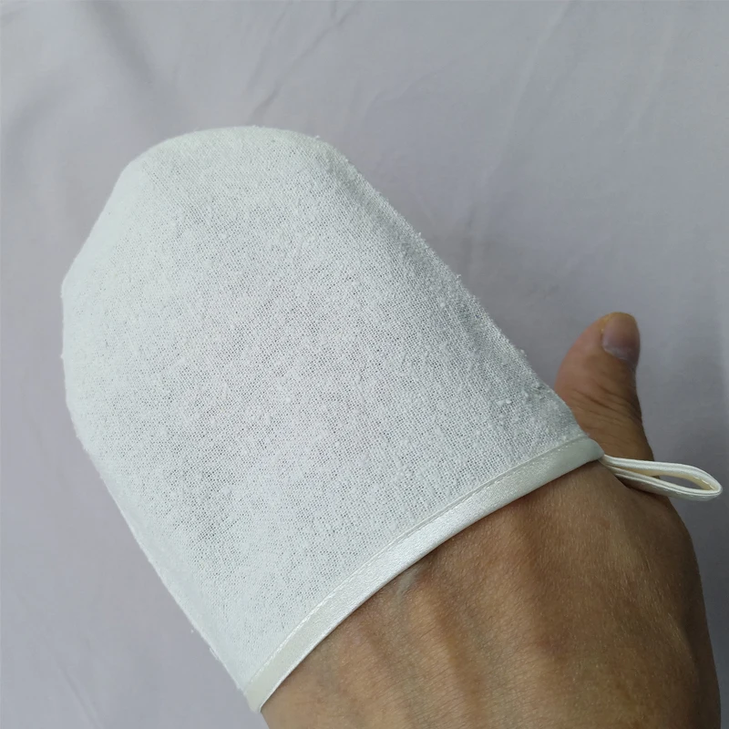 ready to ship silk face exfoliating mitt silk face spa glove  silk face beauty mitten 100% real cocoon silk