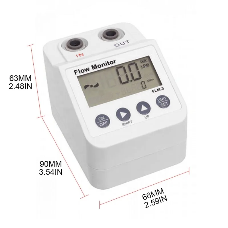FLM-3 Water Purifier Electronic Digital Display Monitor Filter Water Flow Meter