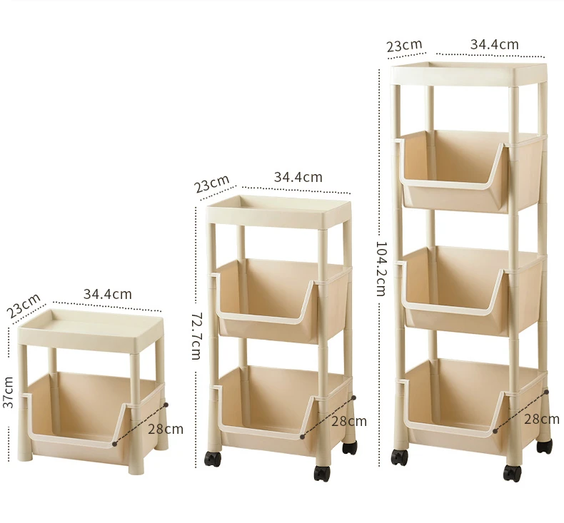 Multiple layers  kitchen vegetable food storage rack Bathroom tidy storage shelf