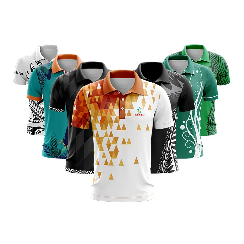 Wholesale Indigenous Short Sleeve Polo Shirts Customized Plain Aboriginal Cheap Sublimation Men Polo Shirts 2021