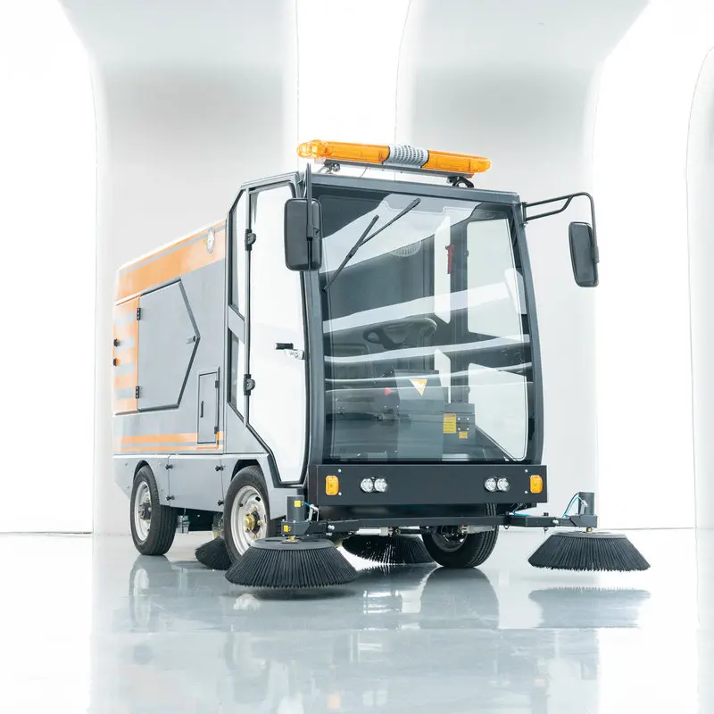Multi-Functional Industrial Electric Road Sweeper Ride-On Battery-Powered Automatic Brushed Farm Floor Sweeper
