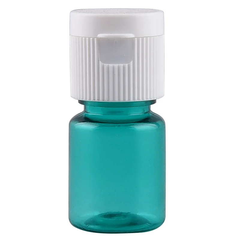 Travel portable dispenser bottle Round green pink 5ml clamshell plastic bottle for toner emulsion dispenser sample bottle