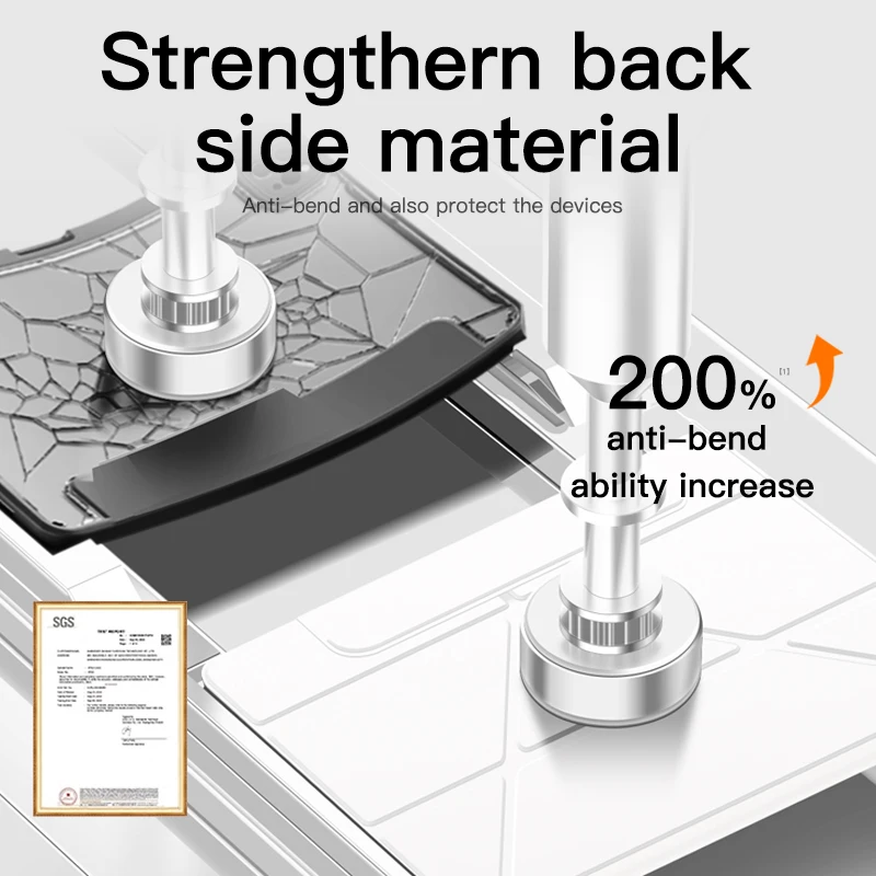 Rotating bracket thin and light case for iPad Protector Cover Sliding rail lifting PU Leather Case iPad Pro 13 Inch M4