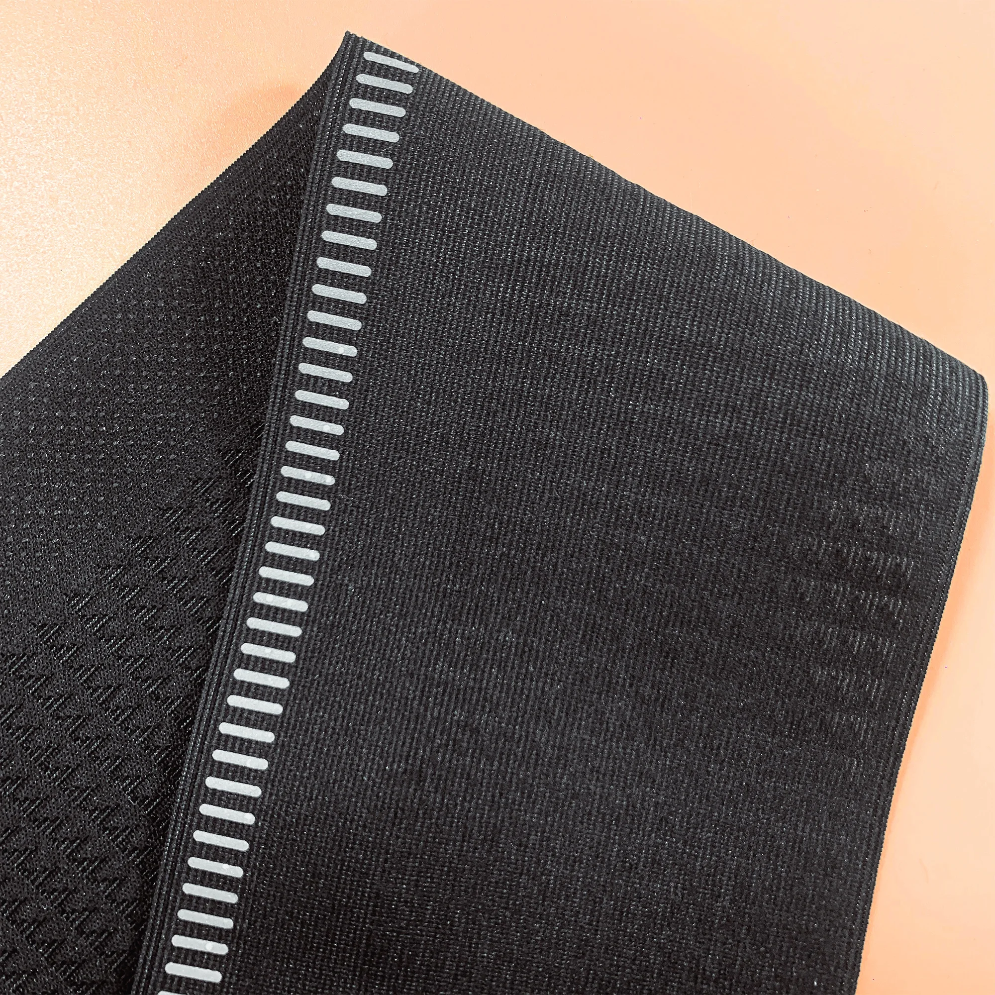 Stretchy non slip silicone gripper printed elastic waist band nylon stretch elastic for clothes