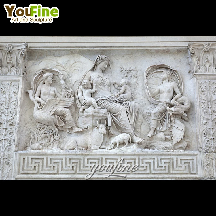 Large Size Classical Roman Hand Carved Marble Figure Statue Sculpture Stone Reliefs for Indoor or Outdoor