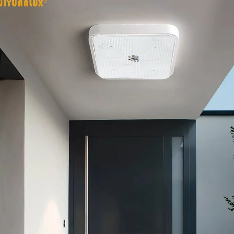 Led Solar Power 250W Square Round Ceiling Lamp Light Light Indoor With Remote For Shed Porch Patio Garage Home Intelligent