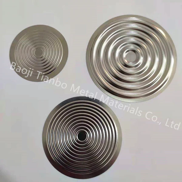 customized tantalum titanium metal corrugated diaphragm pressure sensor uses supplier manufacturer baoji tianbo metal company