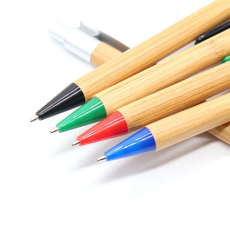 bamboo writing pen wooden pen stand Environmental marker pen