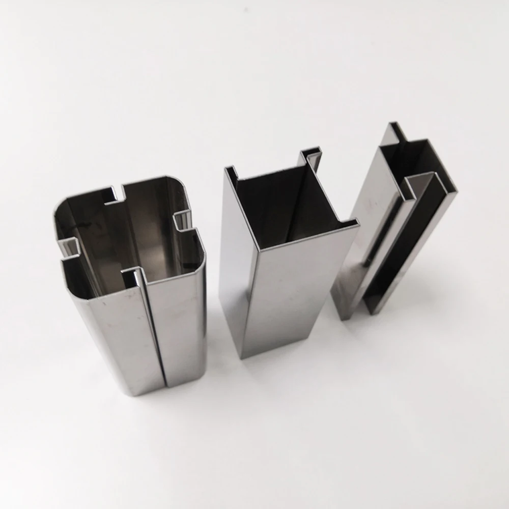 
shopping center metal profile 8k mirror finish stainless steel home door frame and window frame 